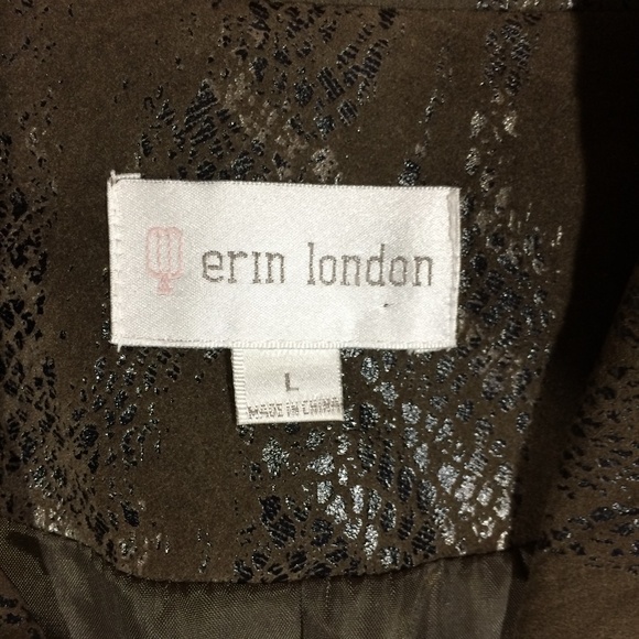 2000s Vintage Erin London Snake Skin Zip Vest Size Large Pockets - Picture 3 of 8